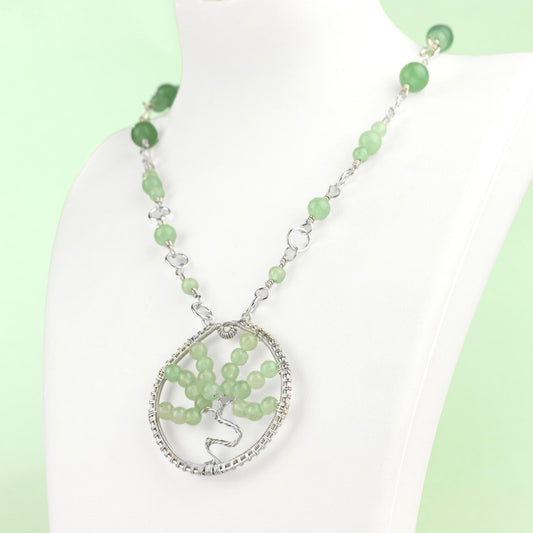 🌳 Green Aventurine Tree of Life Necklace 🌳🌙 Jewellery MakerTV Piece 🩷💚