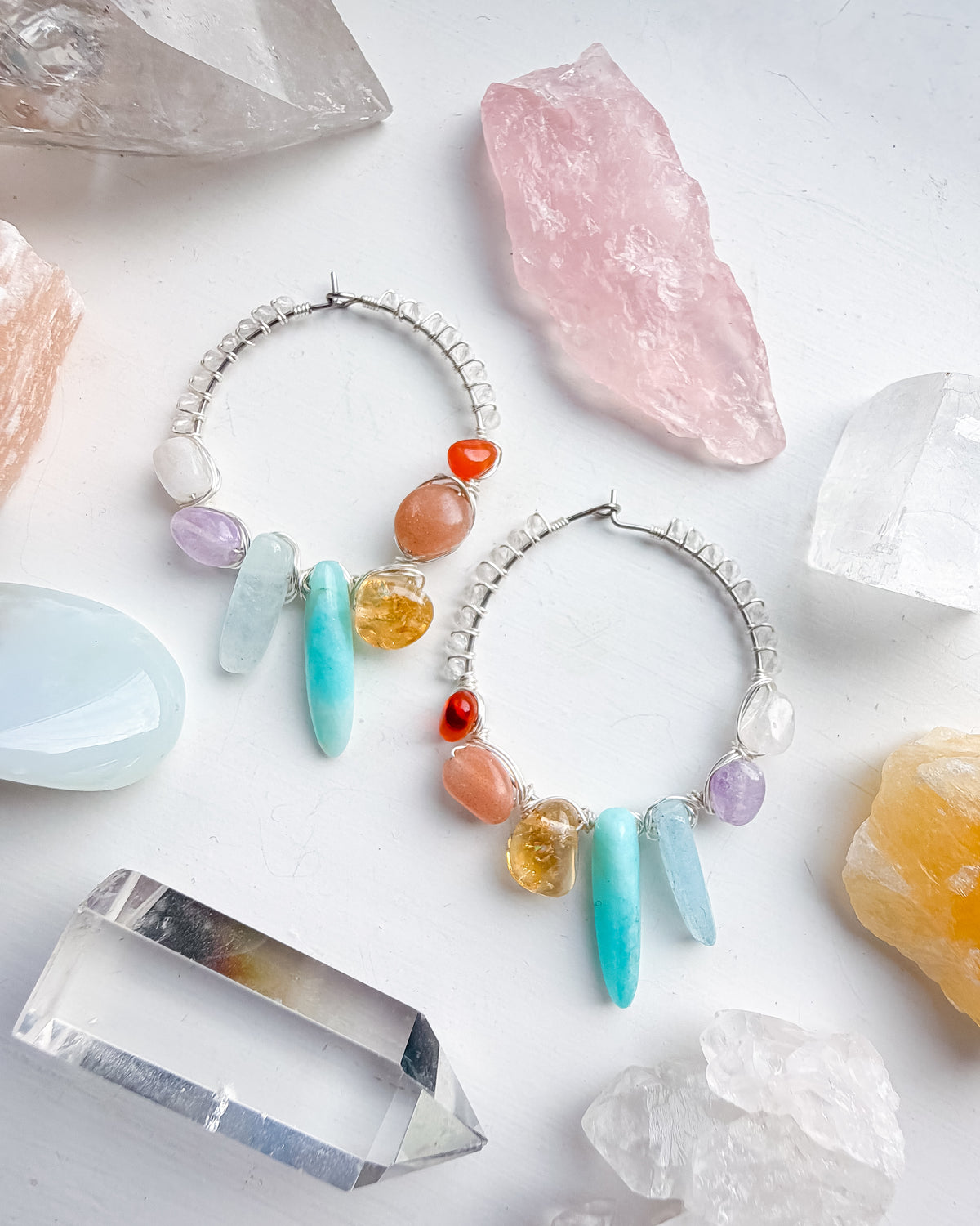 . 🌈✨💎 Chakra hoop earrings 💎✨🌈