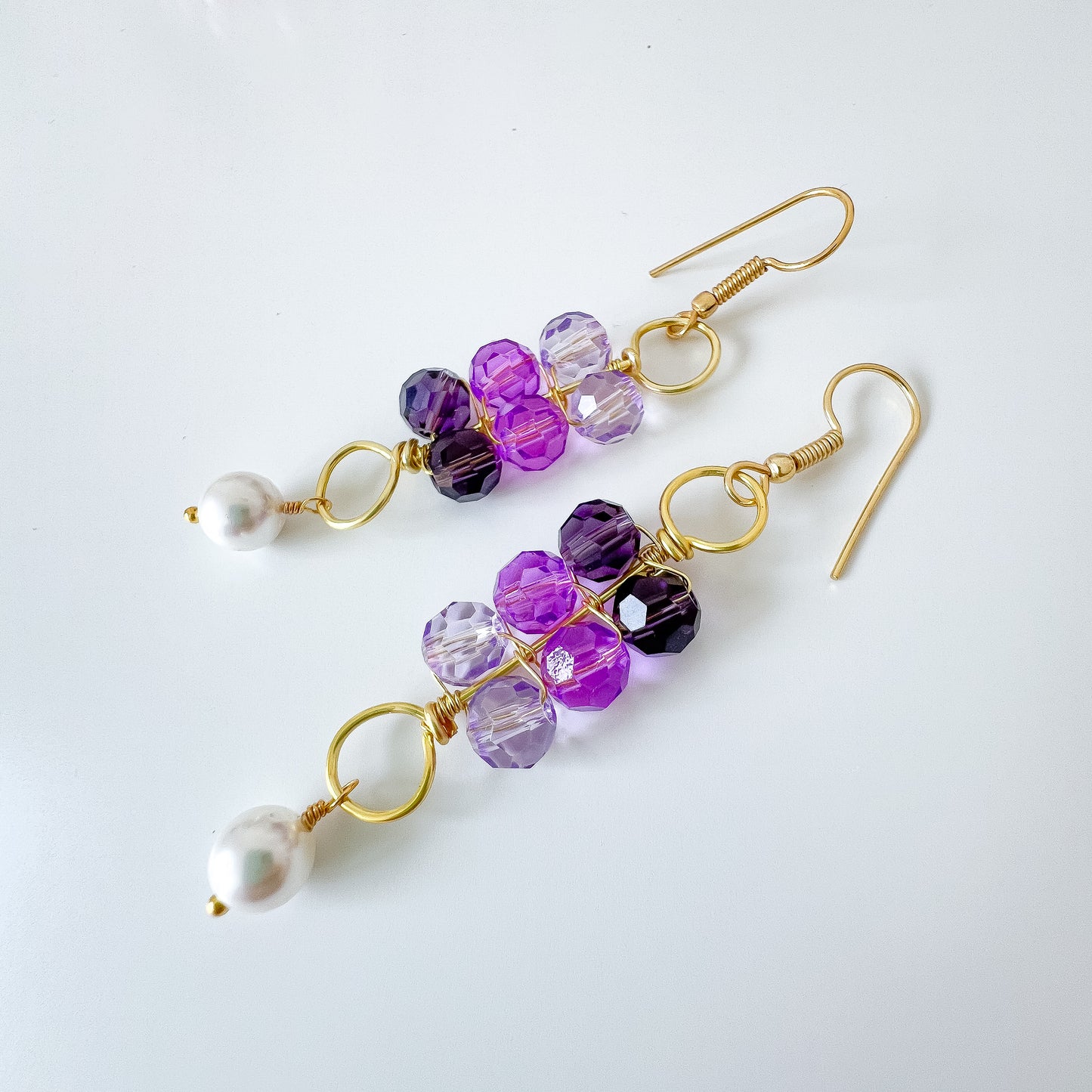 💜 Violet Ombré Pearl Earrings ✨ Jewellery MakerTV Piece 🩷💚