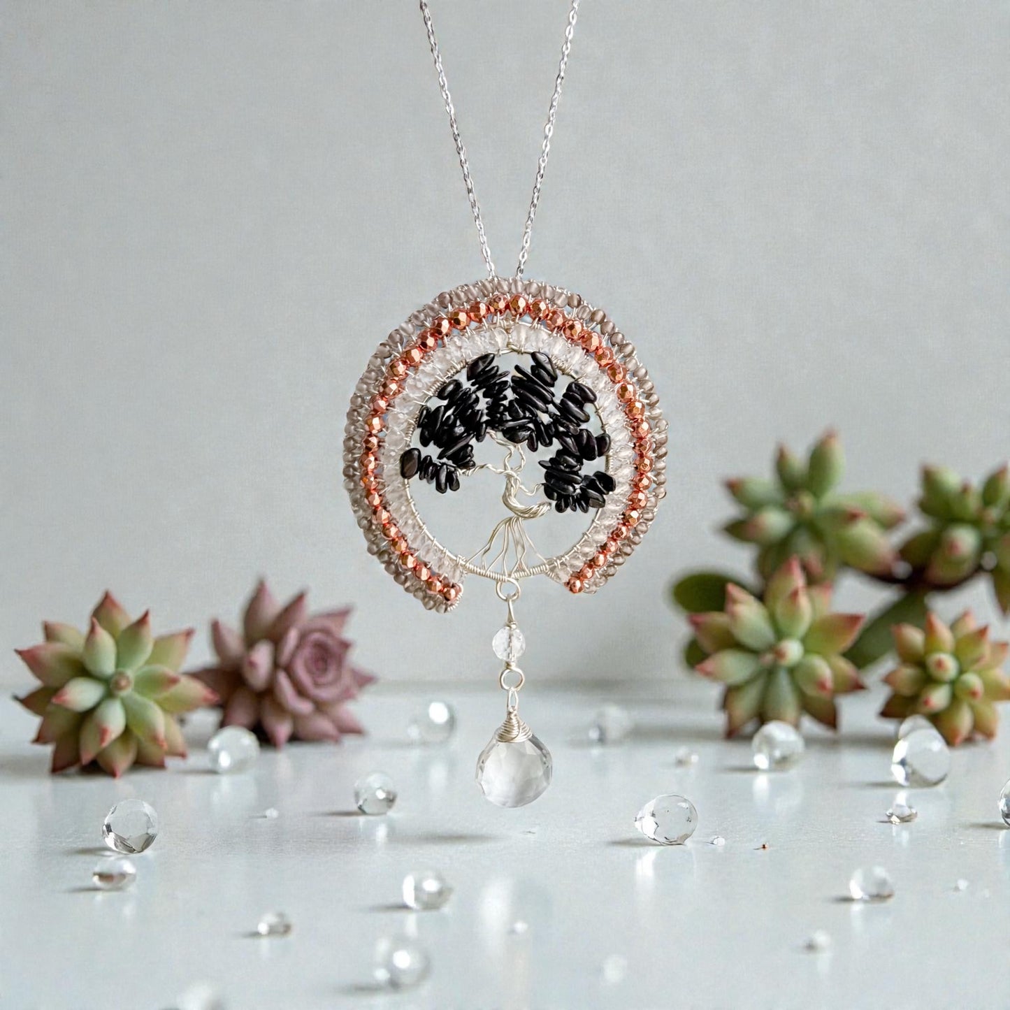 🌙 Light Held Safe — Protective Tree of Life Talisman Necklace