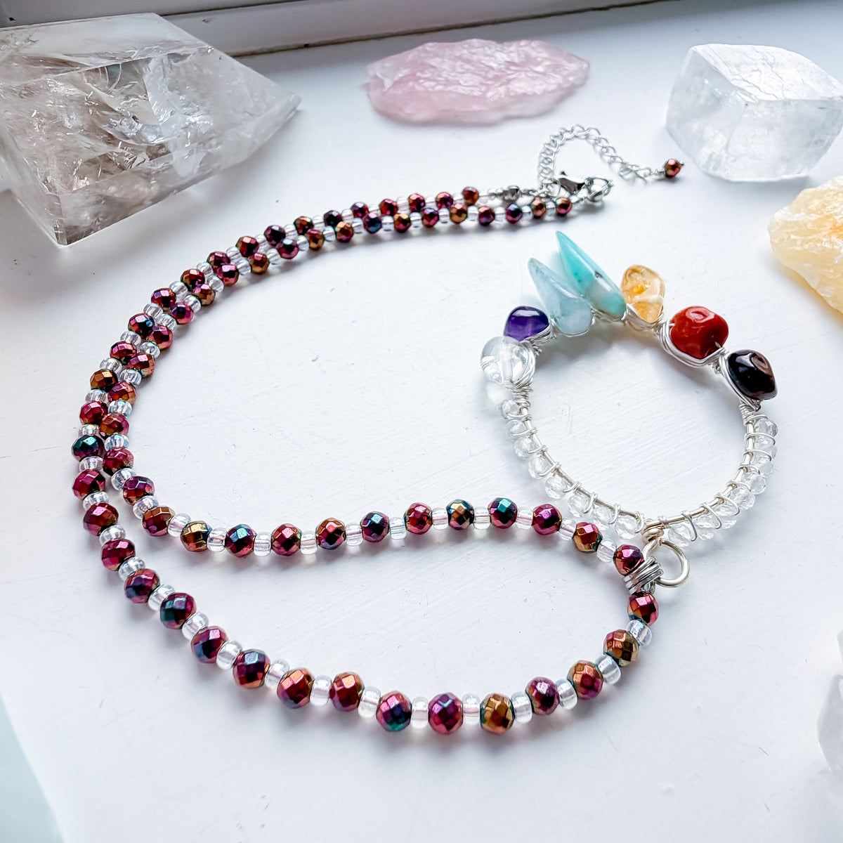 . 🌈✨💎 Chakra Hoop Necklace 💎✨🌈