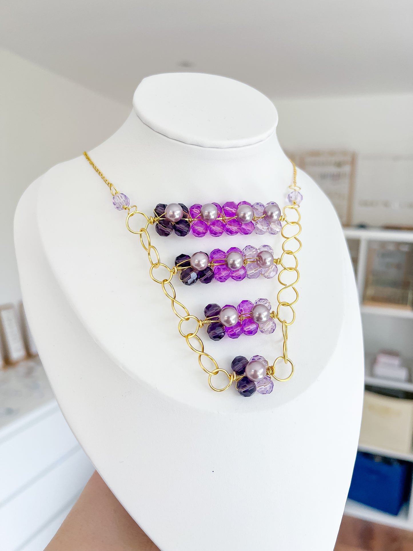💜 Purple Cascade Necklace ✨ Jewellery MakerTV Piece 🩷💚