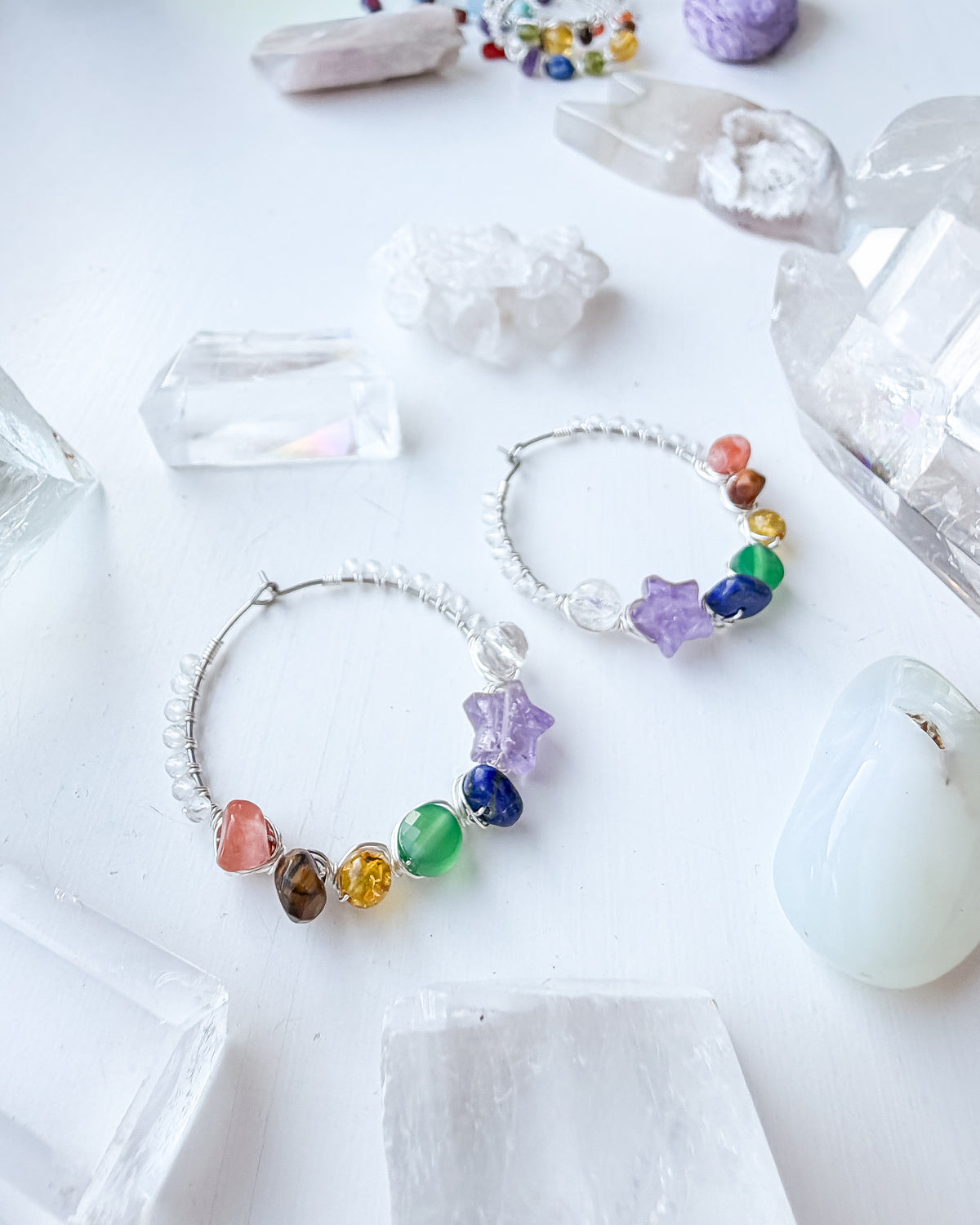 . 🌈✨💎 Chakra Hoop Earrings 💎✨🌈 Stars