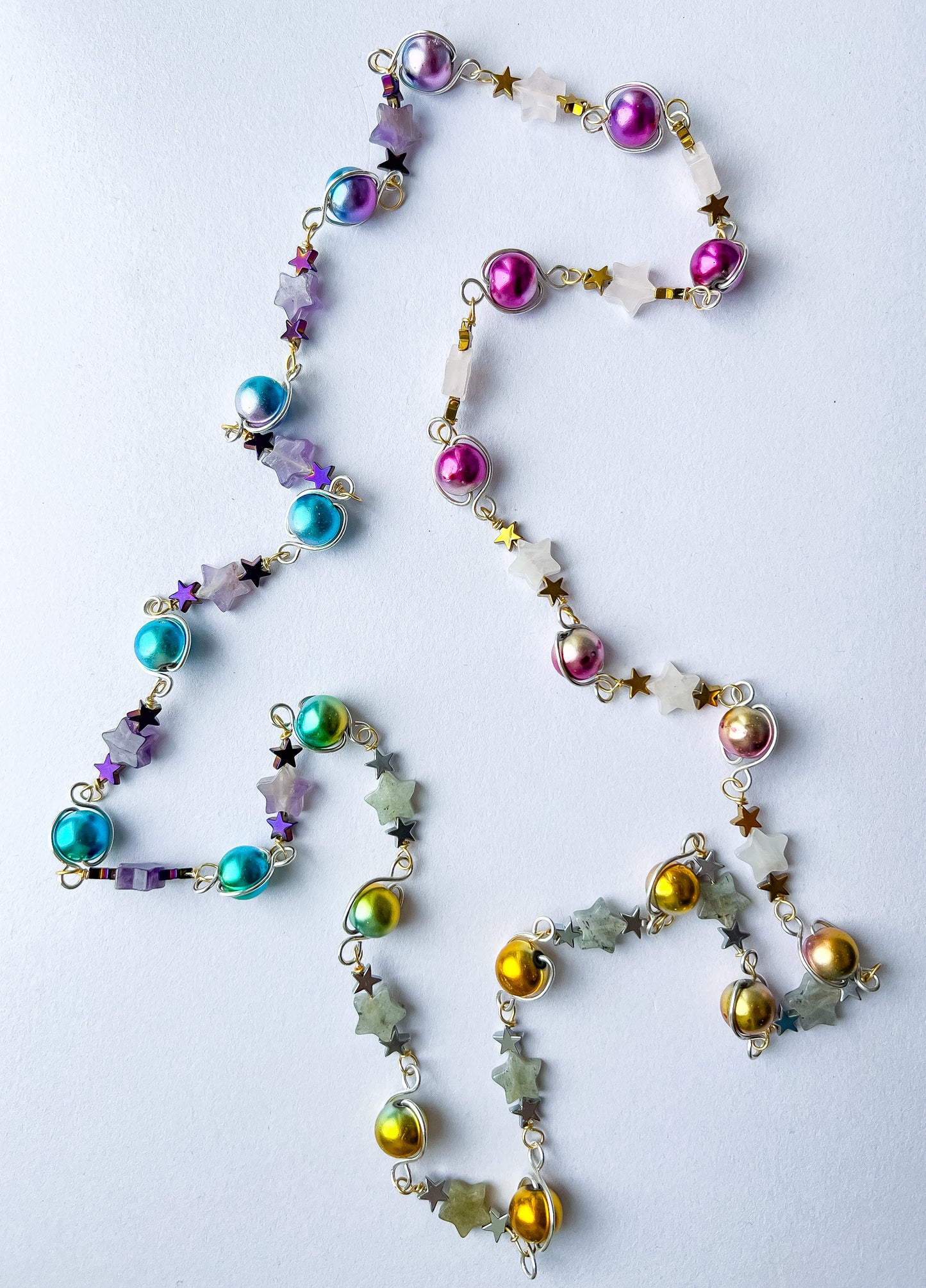 ✨🌌🌈 Ombré Rainbow Star Necklace 🌈🌌✨ Jewellery MakerTV Piece 🩷💚