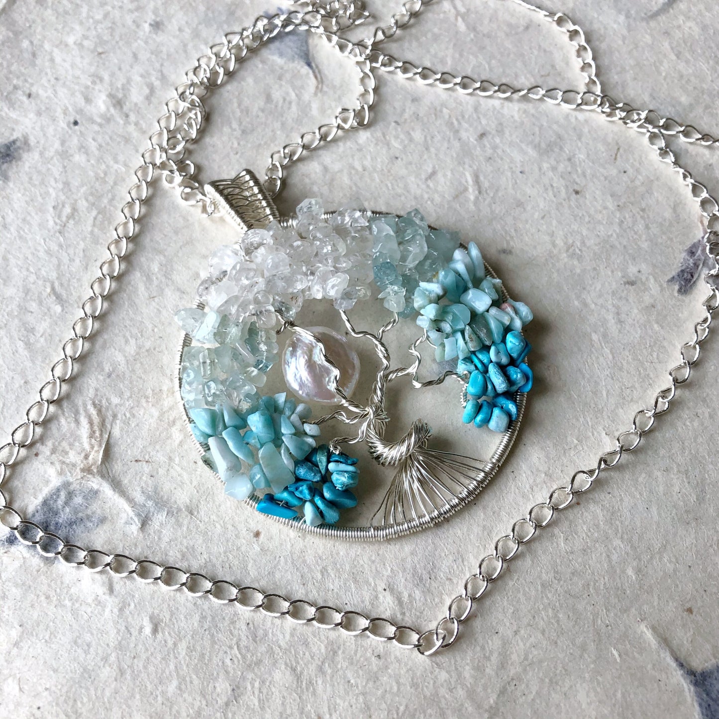 Frozen Lake Tree of Life Necklace