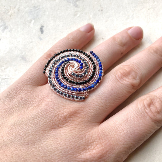 Lapis Lazuli Statement Cocktail Ring