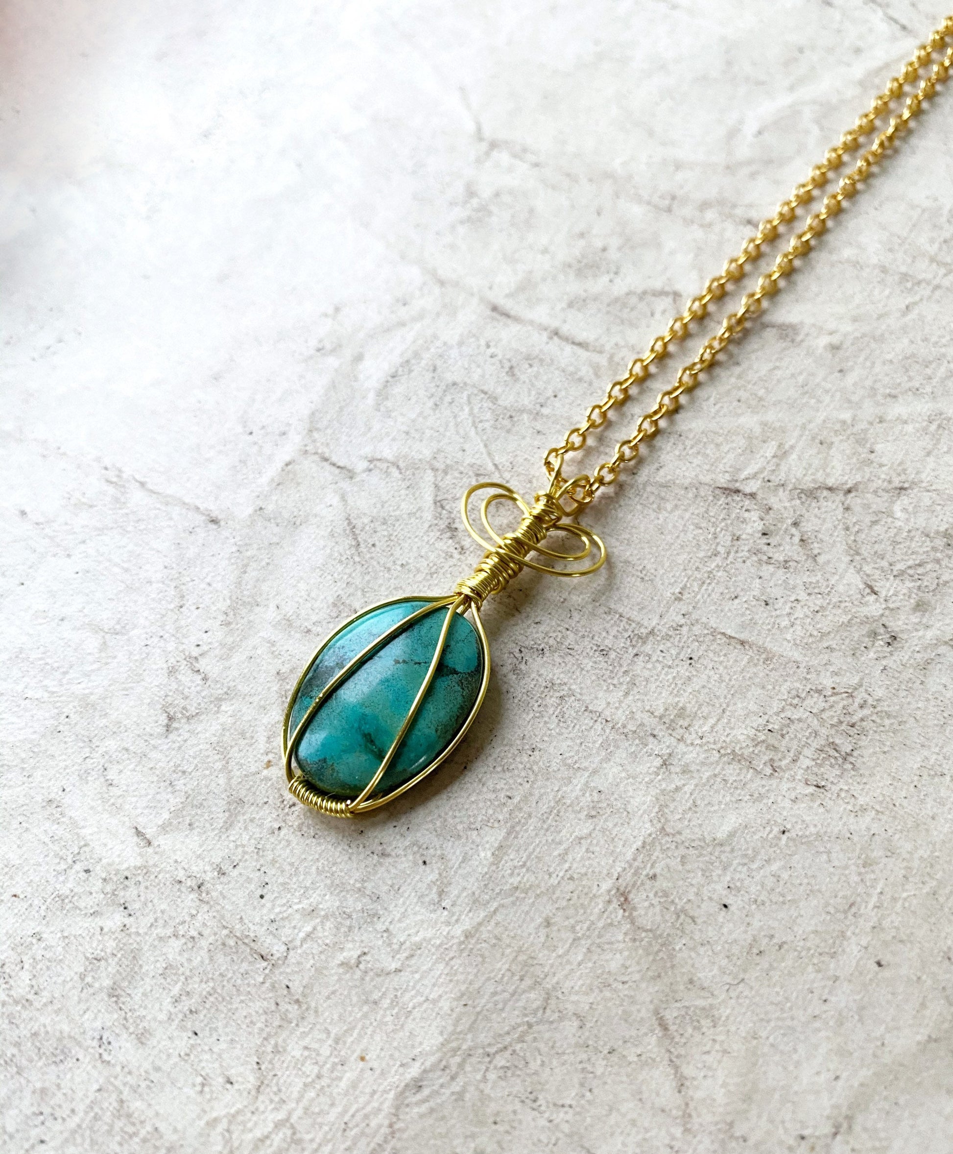 Tibetan turquoise magic potion necklace – Ellies Handmade Art