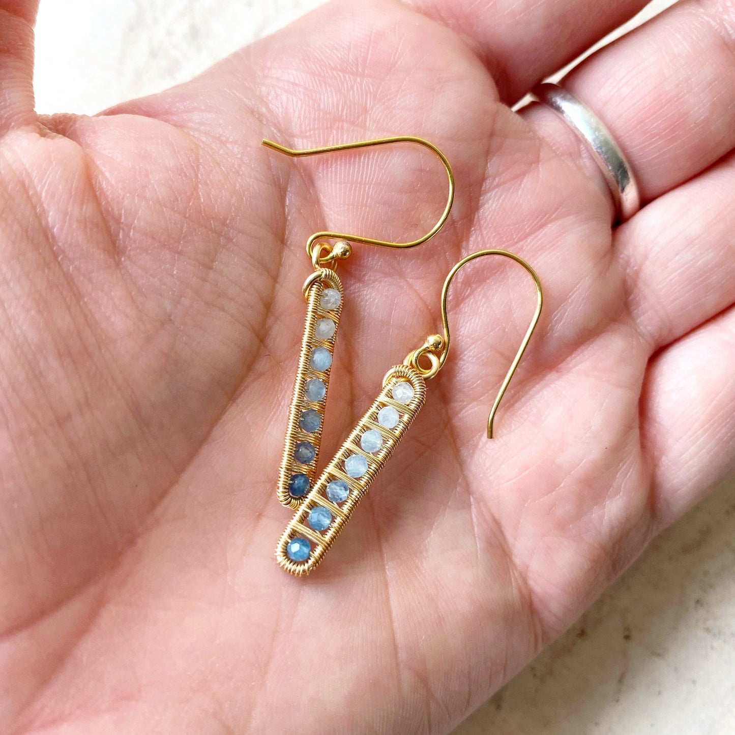Aquamarine Minimal Earrings