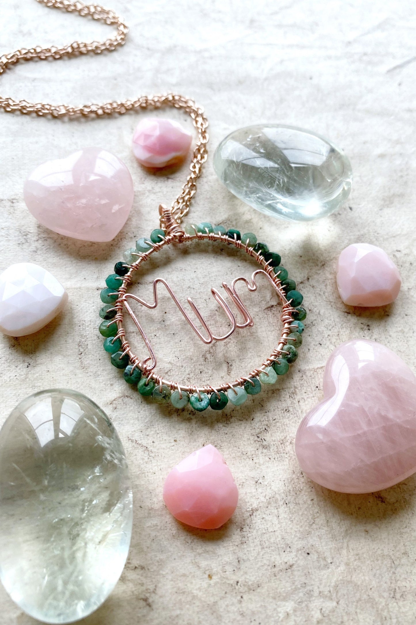 Emerald Mum necklace
