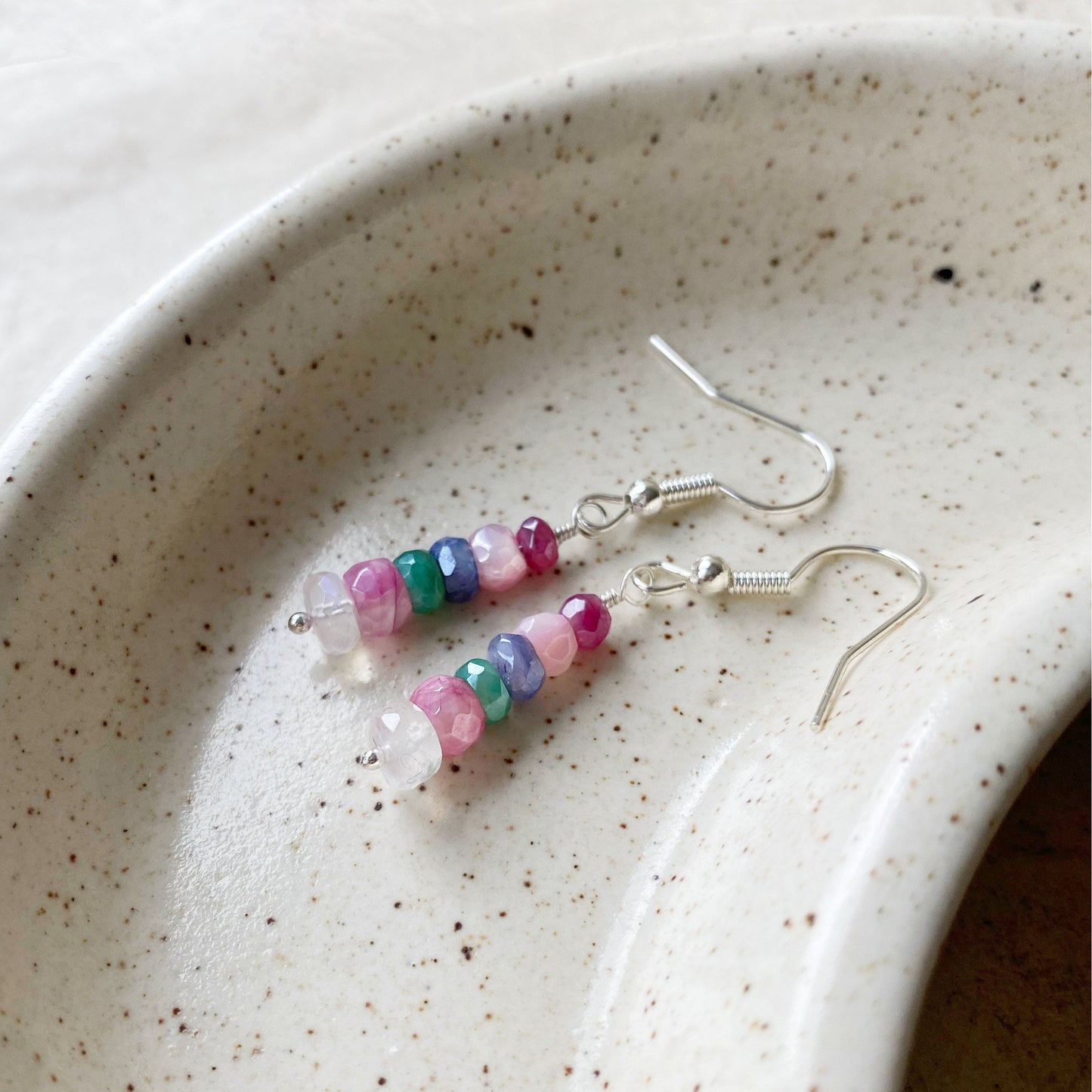Colour Pop Rainbow Moonstone Earrings