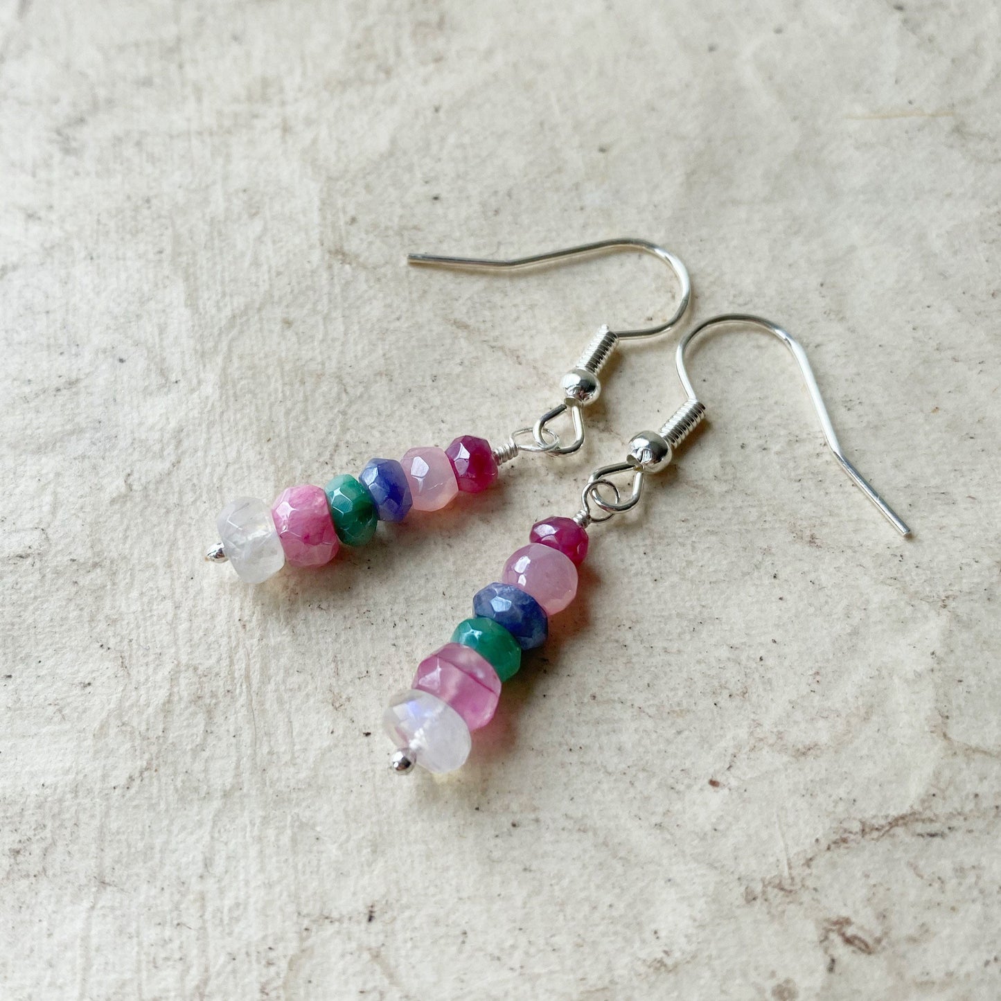 Colour Pop Rainbow Moonstone Earrings