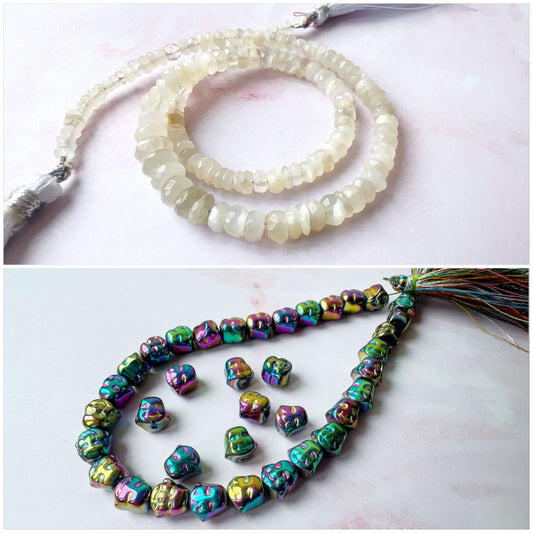 SILVER - White Moonstone Customisable bracelets