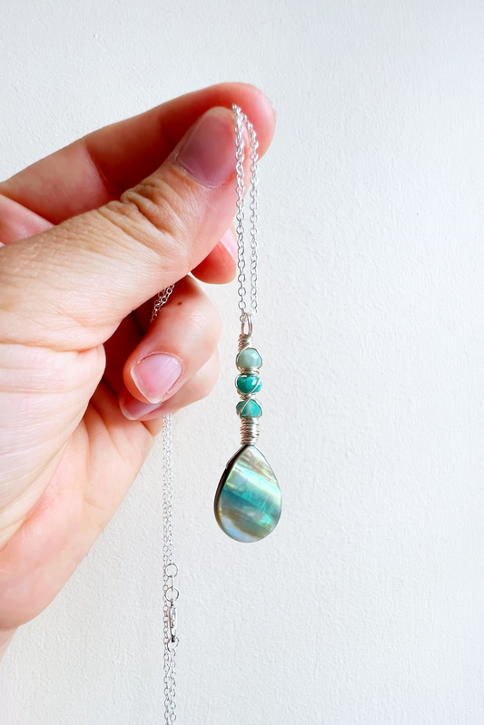 Abalone Summer Collection - amazonite necklace