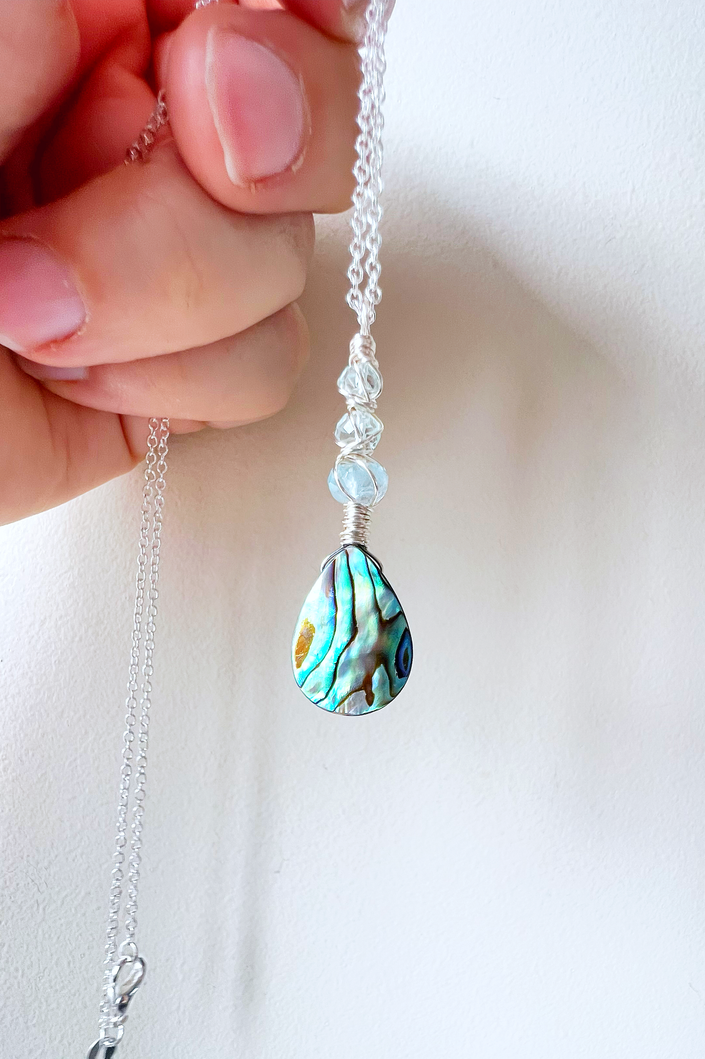 Abalone Summer Collection - aquamarine necklace