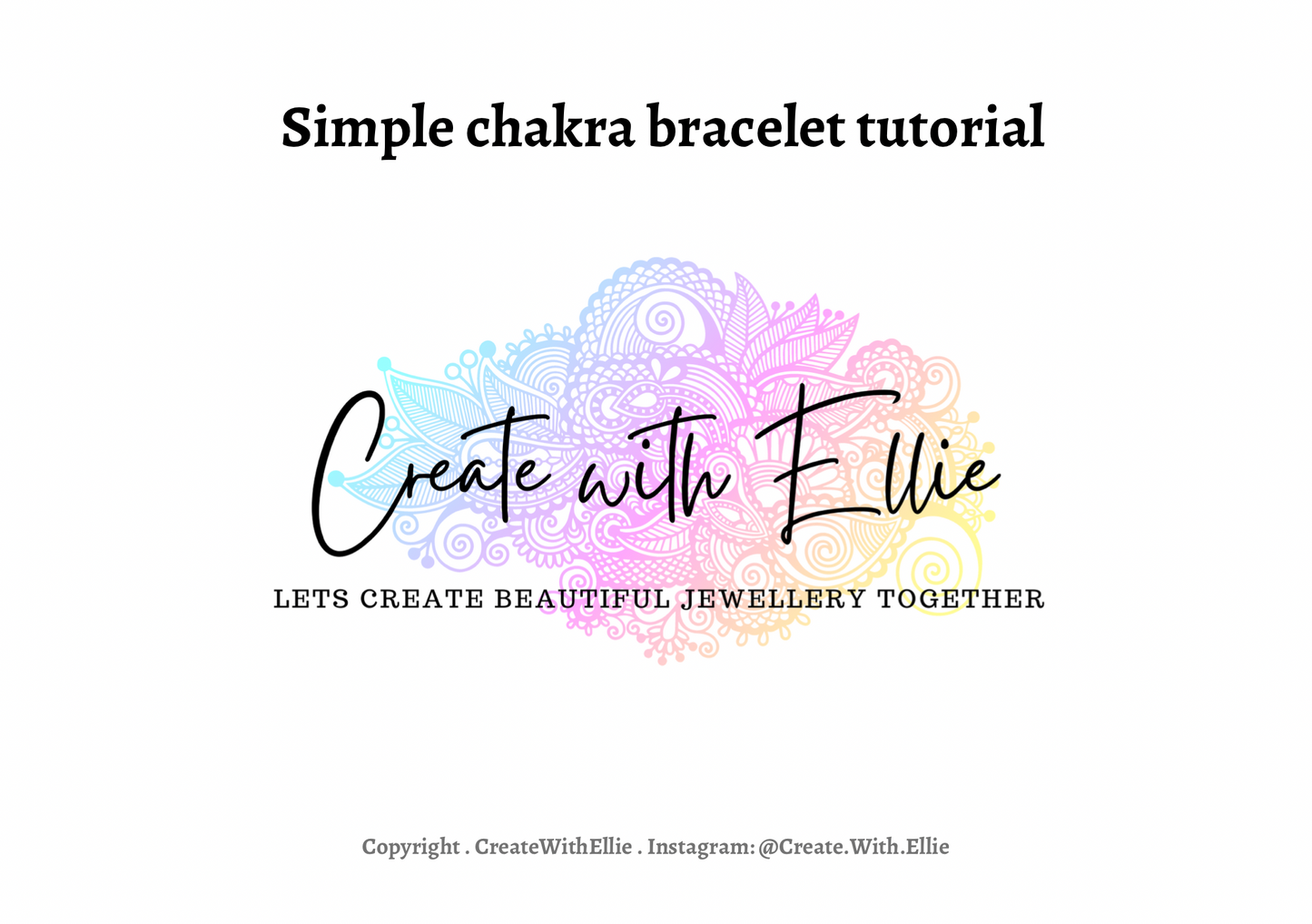 Jewellery making kit: Chakra Crystal Bracelet