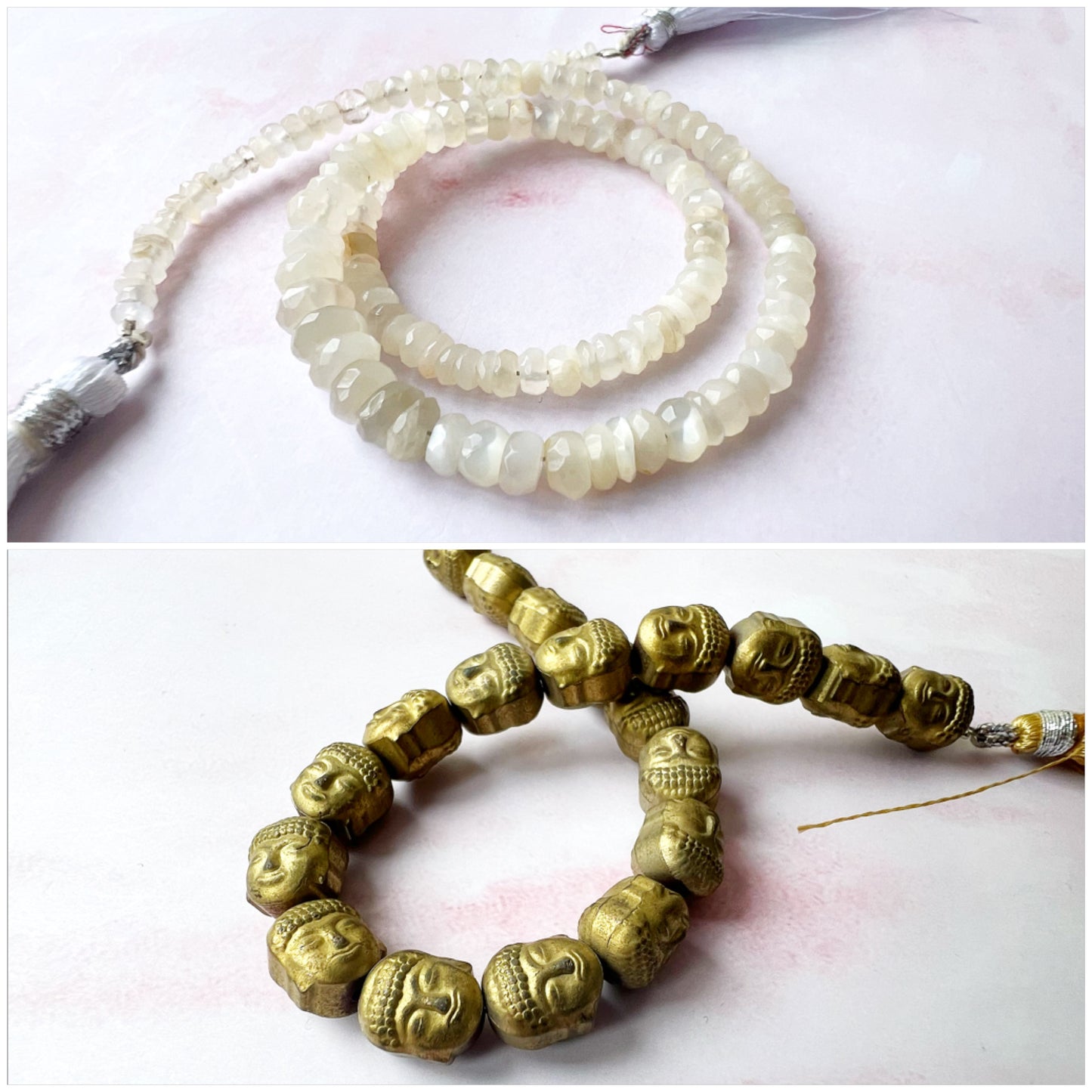 GOLD - White Moonstone Customisable bracelets