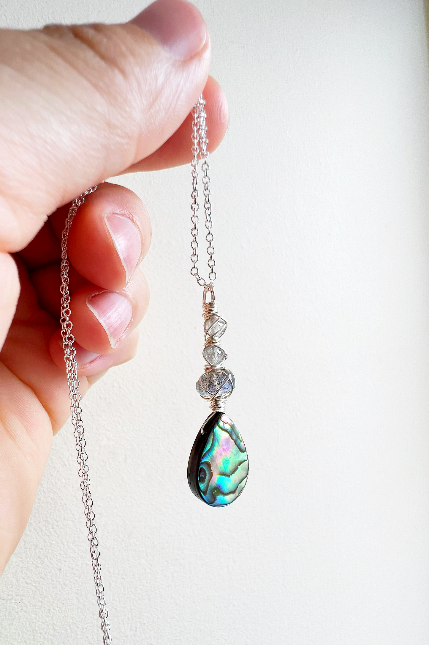 Abalone Summer Collection - labradorite necklace 2