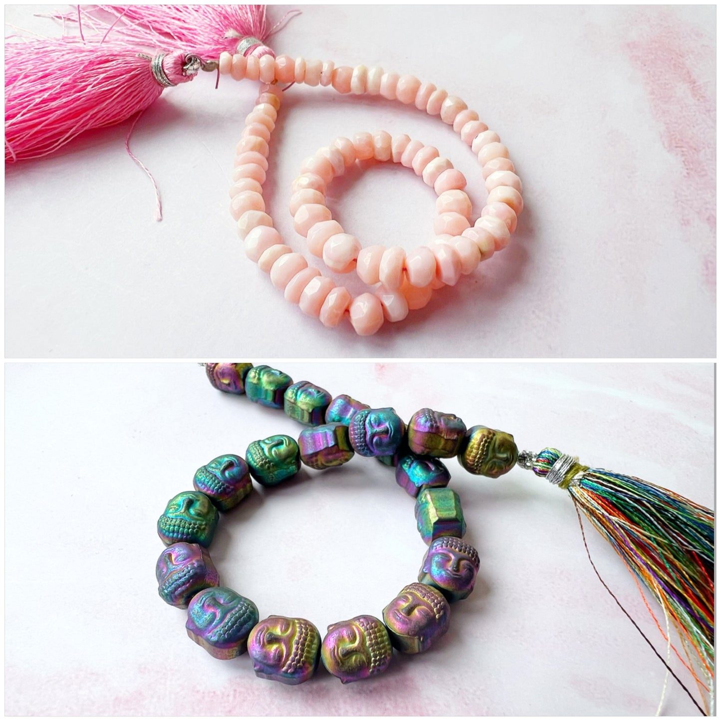 GOLD - Pink Opal Customisable bracelets