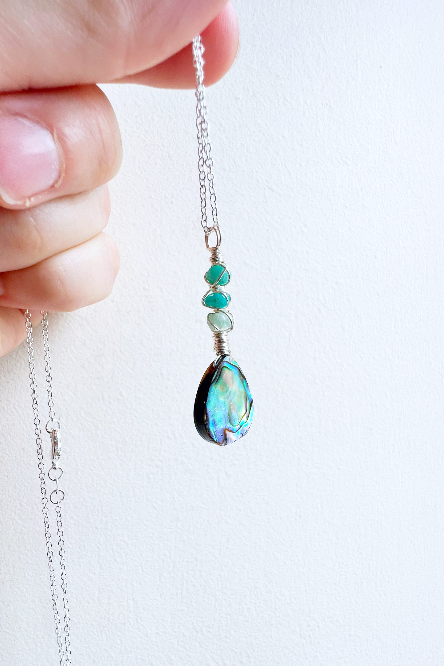 Abalone Summer Collection - amazonite necklace 2