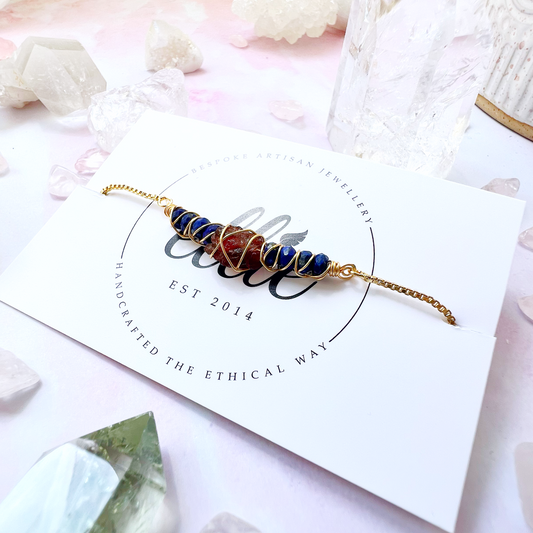 GOLD - Lapis Lazuli Customisable bracelets