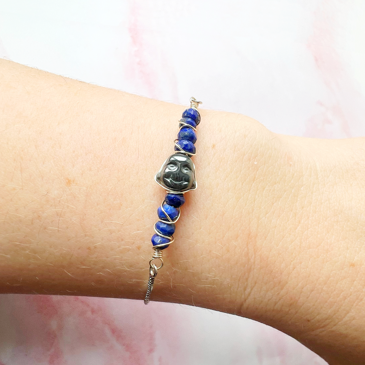SILVER - Lapis Lazuli Customisable bracelets