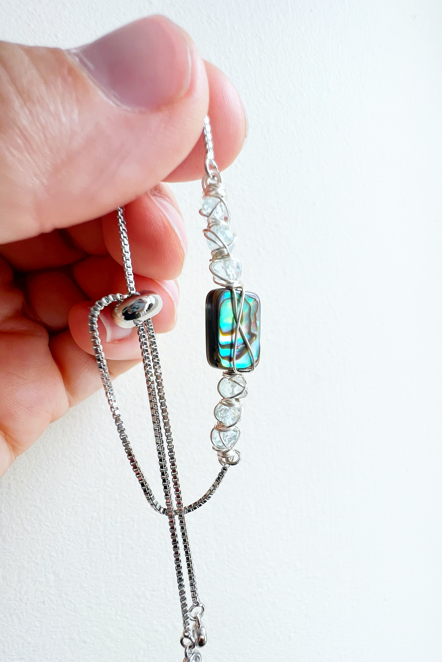 Abalone Summer Collection - aquamarine bracelet