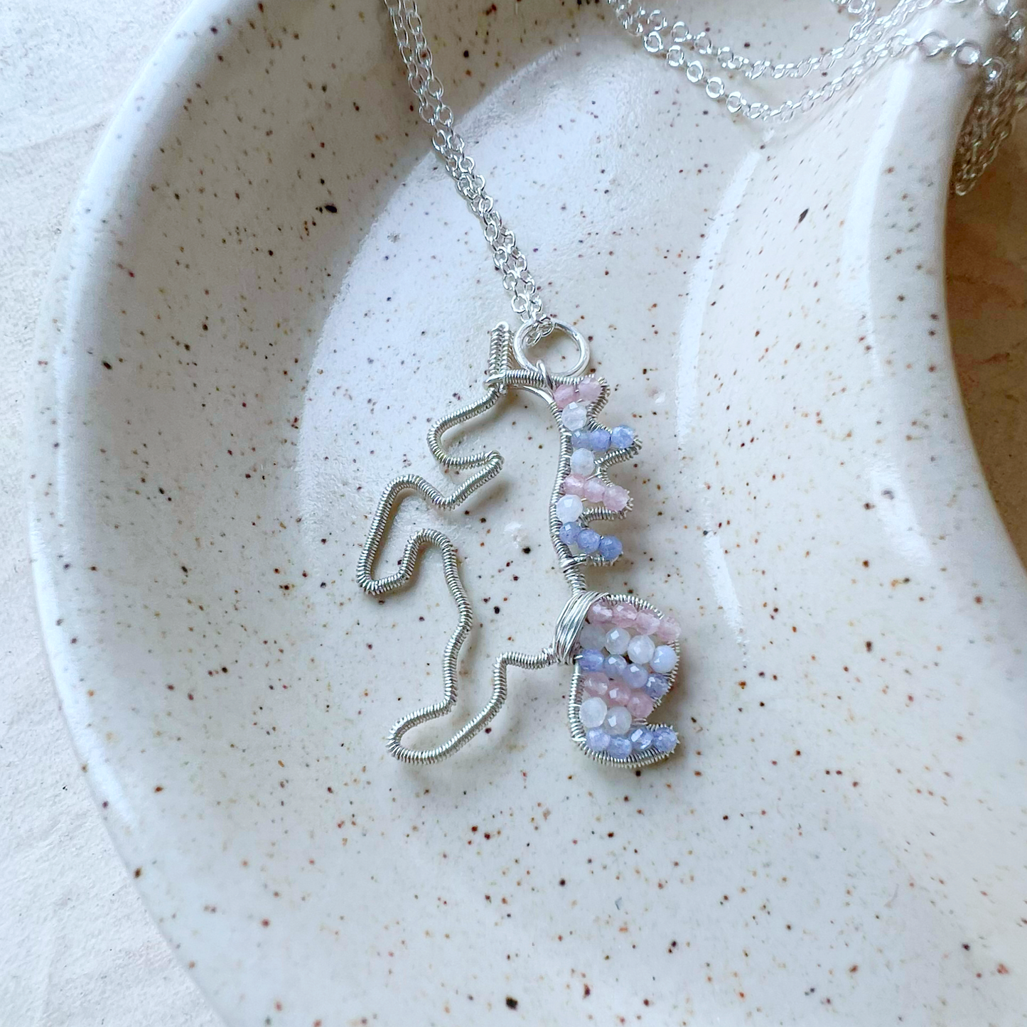 Unicorn and Mum necklace Custom listing for Nathalie