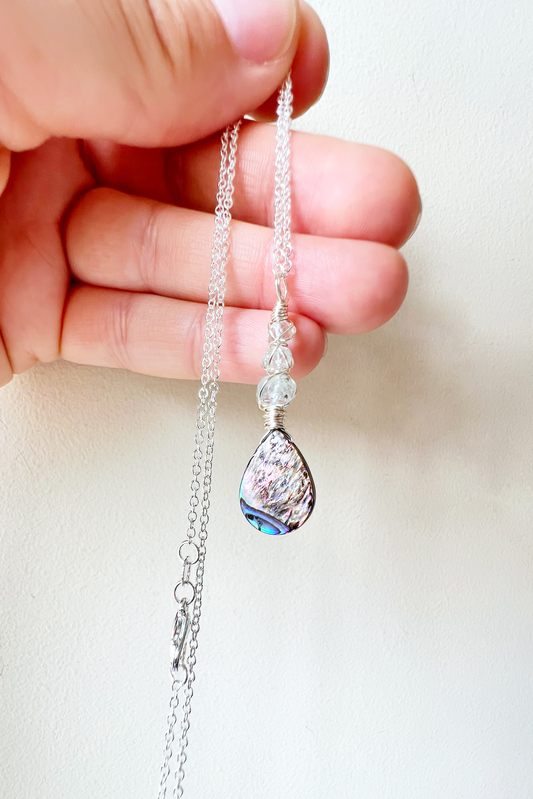 Abalone Summer Collection - aquamarine necklace 2