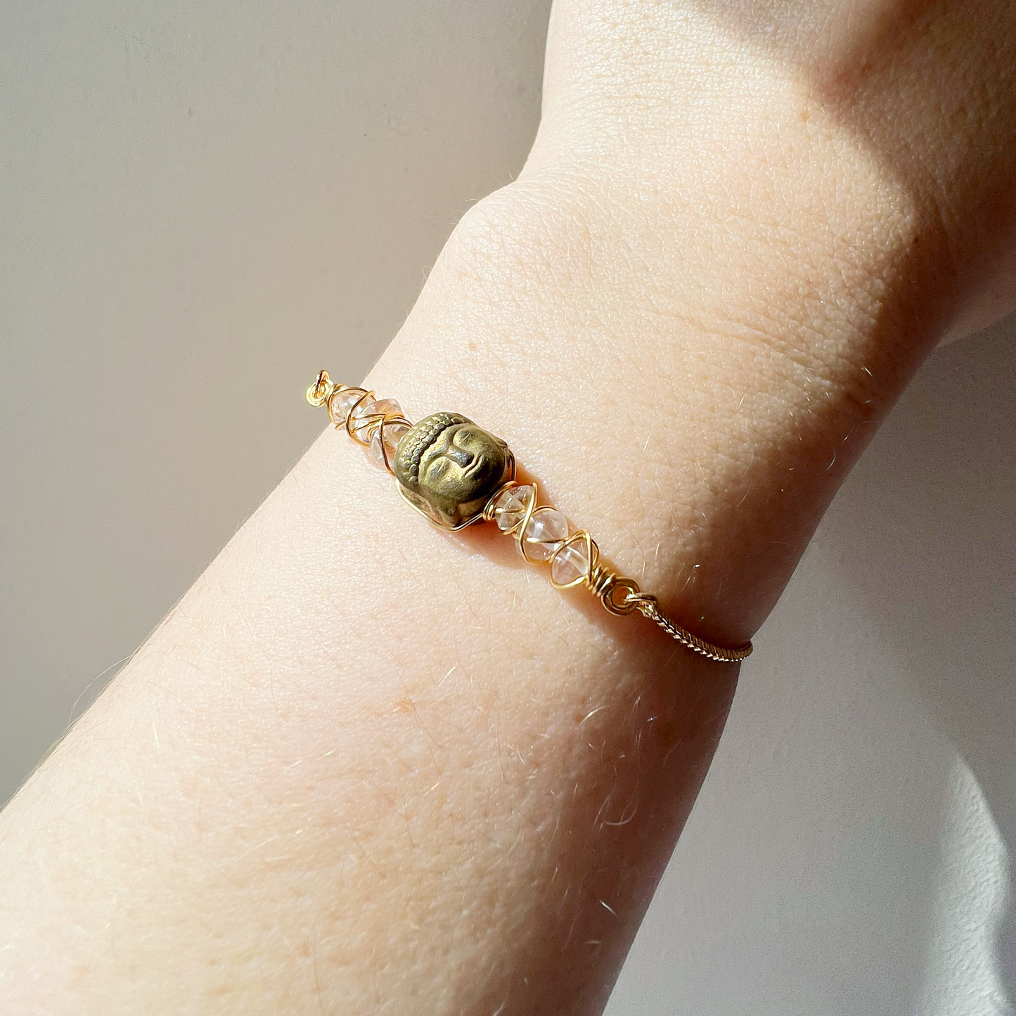 GOLD - Clear Quartz Customisable bracelets