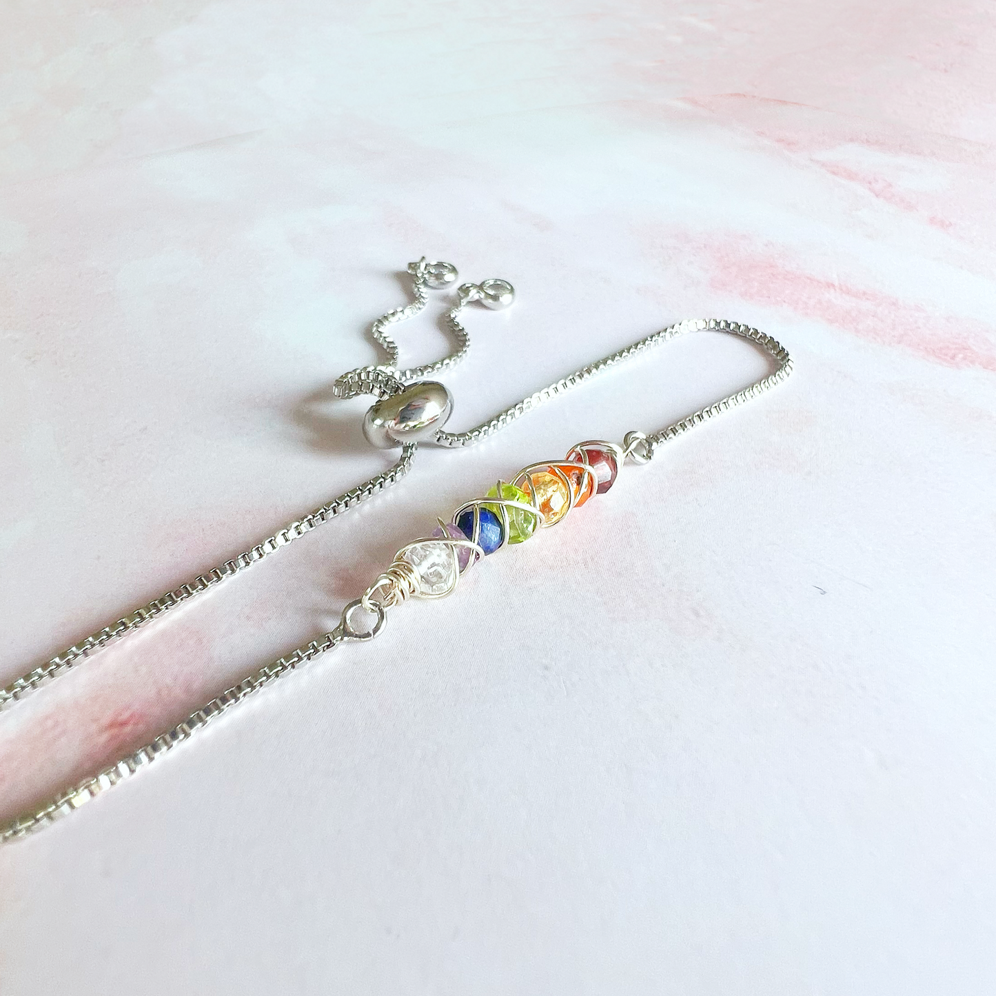 Rainbow Chakra Adjustable Bracelet