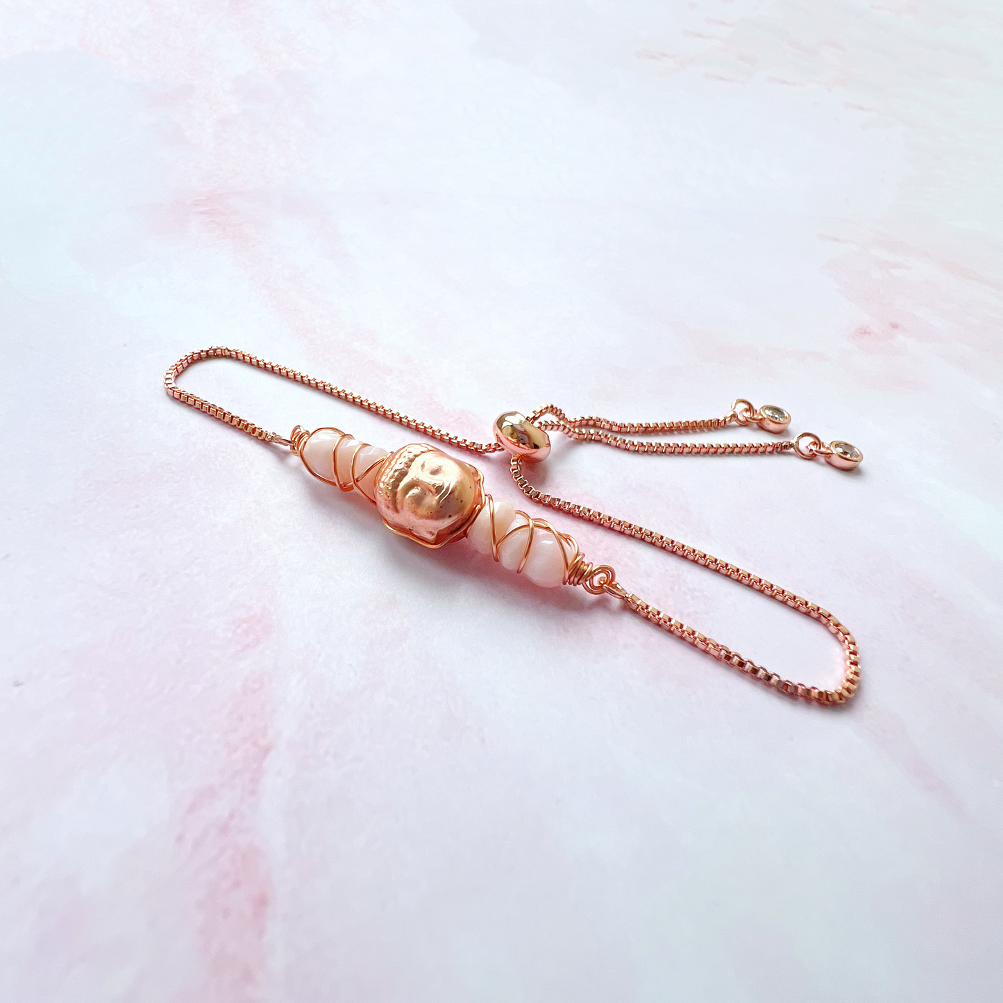 ROSE GOLD - Pink Opal Customisable bracelets