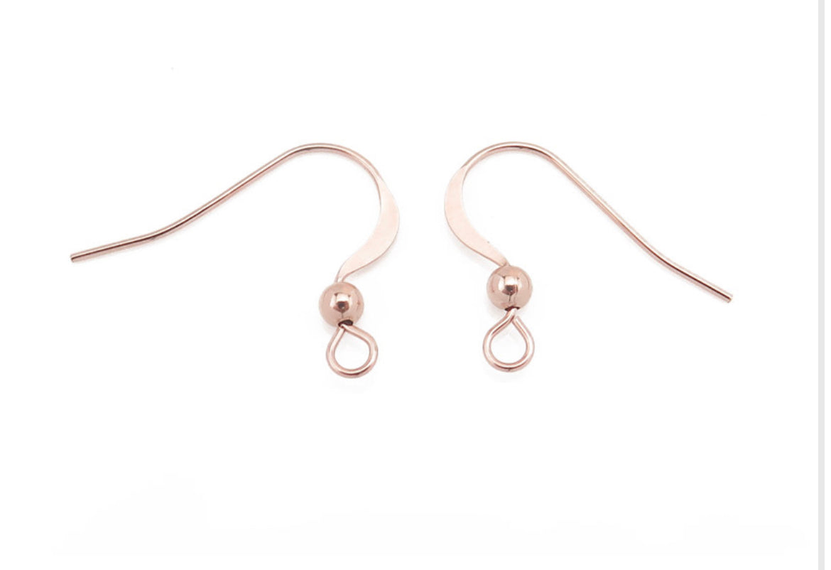 Upgrade - 9ct Rose Gold filled 925 sterling silver ear wire