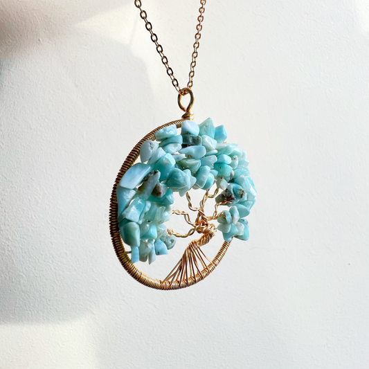 Larimar Tree of Life Pendant