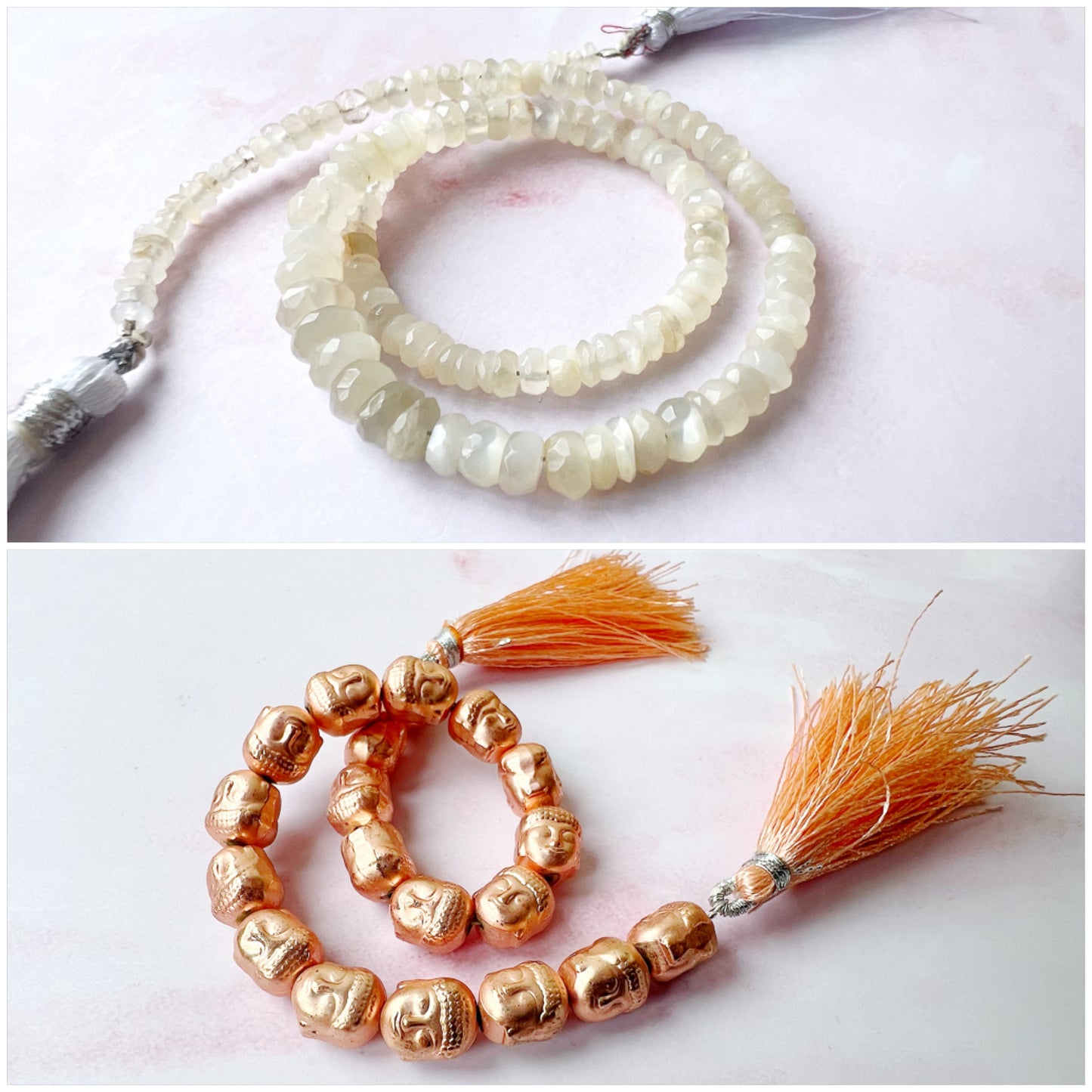 GOLD - White Moonstone Customisable bracelets