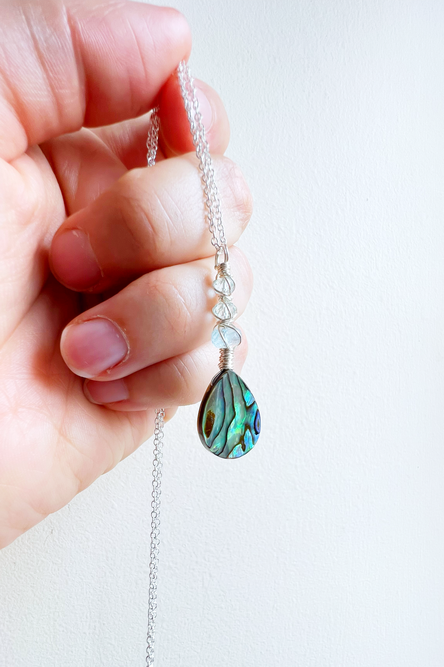 Abalone Summer Collection - aquamarine necklace