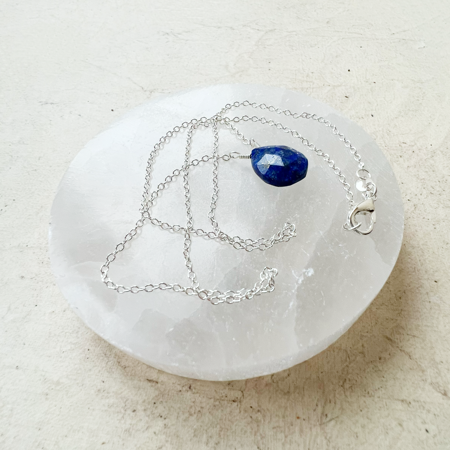Delicate Drop Necklace in Lapis Lazuli