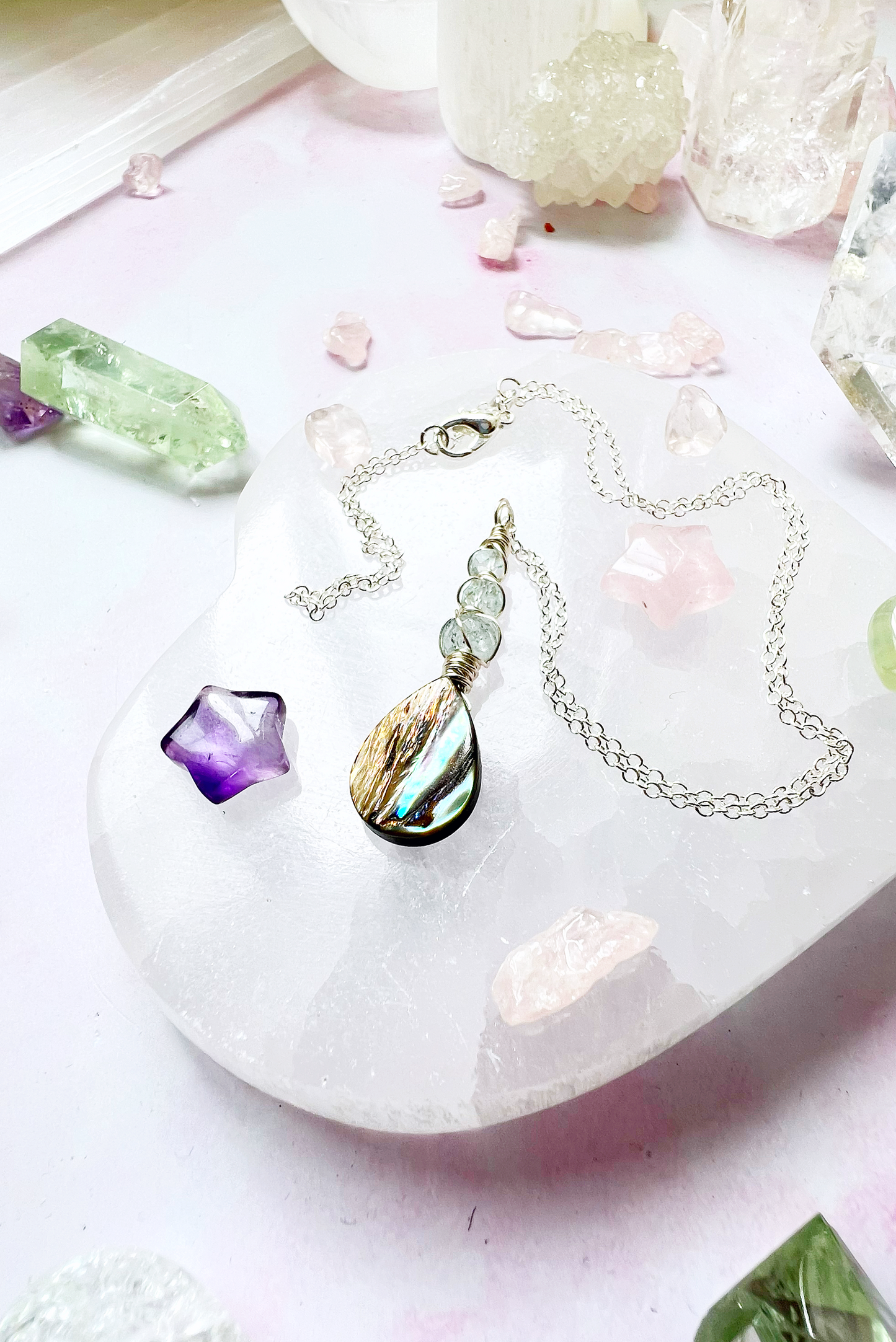 Abalone Summer Collection - aquamarine necklace 2