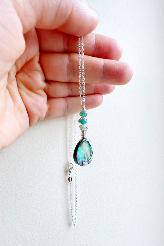 Abalone Summer Collection - amazonite necklace 2