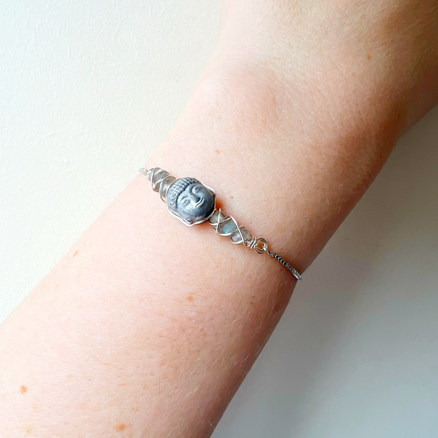 SILVER - Labradorite Customisable bracelets