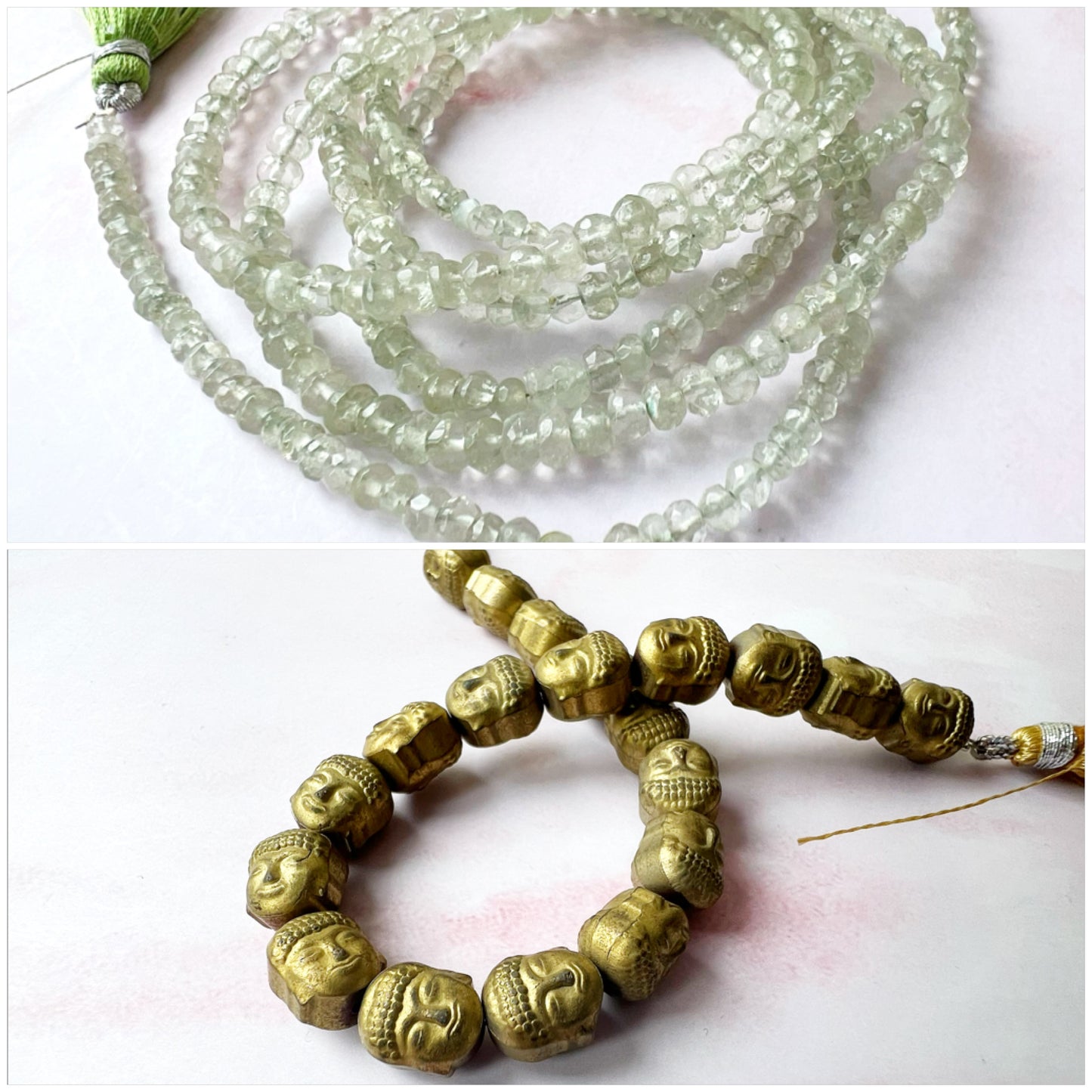 GOLD - Green Amethyst (Prasiolite) Customisable bracelets